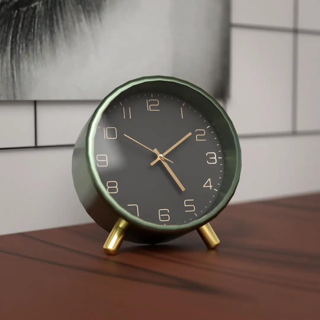 A 3D render of a clock i made in blender for my 3d art studio